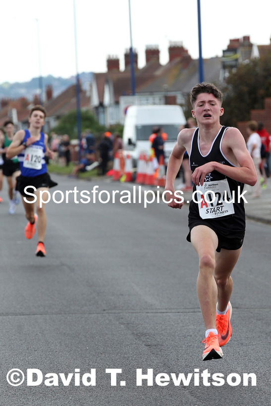 Mens under-17s 2021 Northern 6 and 4 Stage and Young Athletes Road Relays, Redcar. Photo: David T. Hewitson/Sports for All Pics